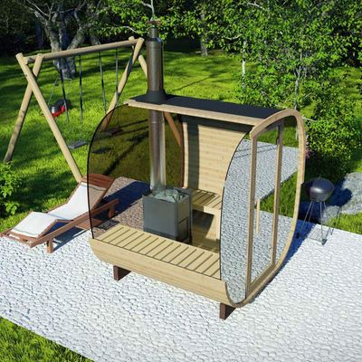 2-2.3m Spiegelsauna quadratisch für 4 Pers.