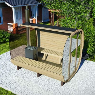 3m Spiegelsauna quadratisch für 6 Pers.