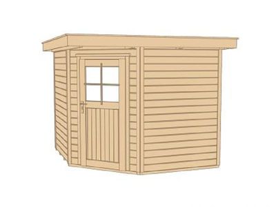 235 x 239cm Gartenhaus 229 Gr.2, natur, 21 mm