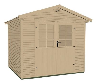 weka Gartenhaus 218 Gr. 1, 28 mm, Satteldach mit wekaLine, natur, Doppeltür, 235 x 209cm
