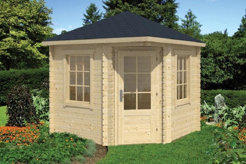 Gartenhaus Blockhütte Daniel 28mm 260cm x 260cm