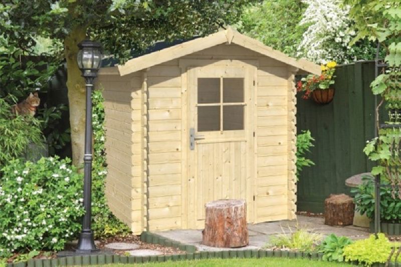 Gartenhaus Blockhütte Eigo 19mm 220cm x 220cm