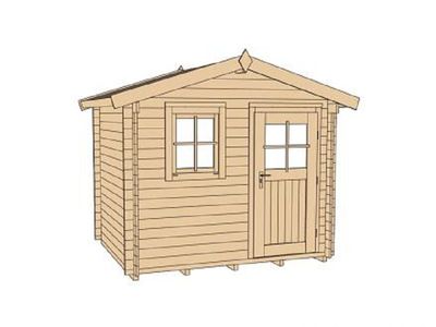 250 x 200cm Gartenhaus 106 Gr.1, 28 mm, Einzeltür, Einzelfenster