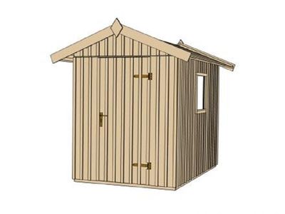 weka Schwedenhaus Gr.2, sägerauh, anthrazit, 162 x 246 cm