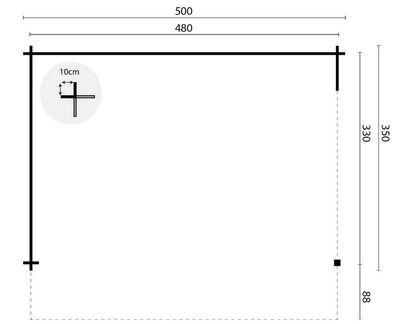 Gartenhaus Turin 44mm Wandstärke 5m x 3.5m