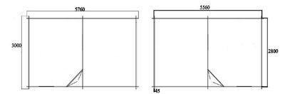 Gartenhaus Blockhütte Jannie 580 x 300 cm , 45mm