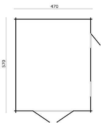 Gartenhaus Garage Rydell (XXL) 58mm 570cm x 470cm
