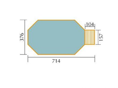376 x 714cm  Massivholzpool 594 "Alles dabei" inkl. Technik Sandfilteranlage Maximum und Technikraum