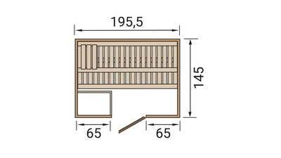MH-Sauna BERGEN 1 Classic ohne Ofen 198 x 148 x 203 cm