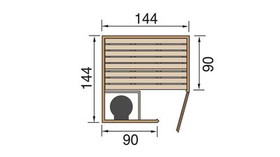 weka Element-Ecksauna KIRUNA 1  Gr.1 inkl. Saunaofen 3,6 kW Kompakt