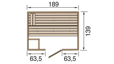 weka Massivholzsauna VALIDA 2  189 x 139 x 203 cm