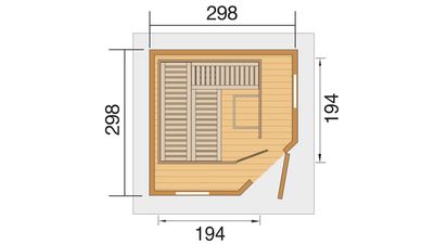 weka Saunahaus KURIKKA inkl. Elementsauna