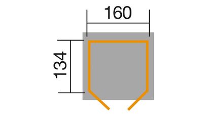 160 x 134cm Fahrrad- und Mehrzweckbox, natur, 19 mm