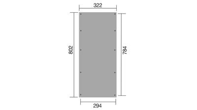 294 x 784cm  Flachdach-Einzelcarport 617 Gr.3