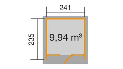 weka Designhaus 263 Gr.1, grau, ET , 241 x 235 cm