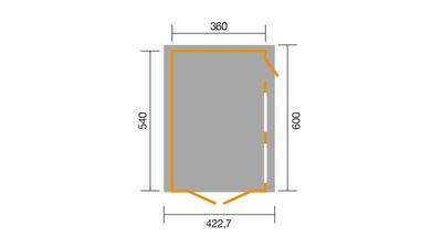 Einzelgarage 441 B 422,70 x T 600,00 x H 234,00