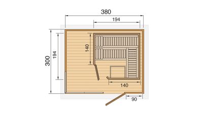 Design-Saunahaus CUBILIS inkl. Elementsauna