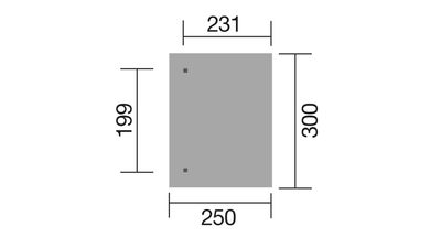 347 x 279cm  Terrassenüberdachung/Anlehncarport 671 Gr.1