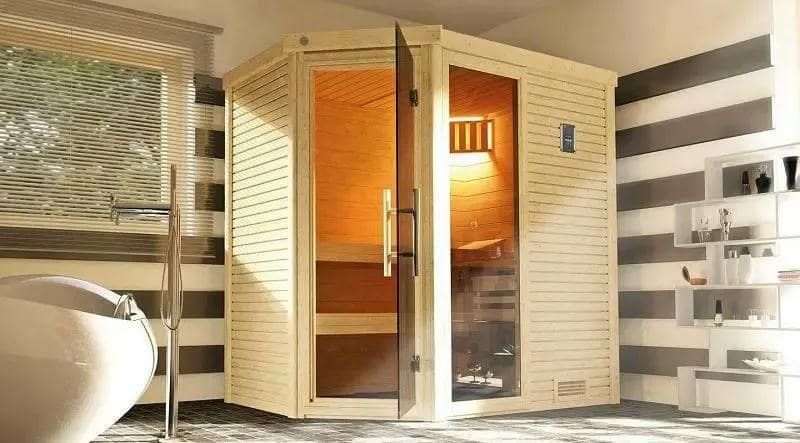 weka Massivholzsauna CUBILIS ECK