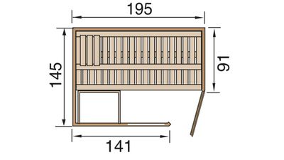 weka Massivholzsauna CUBILIS ECK