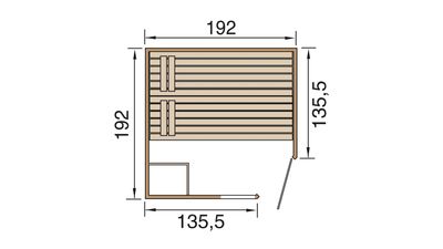 Massivholz-Elementsauna Laukkala 3