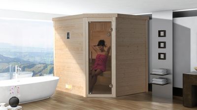 Premium-Massivholzsauna Turku Sparset