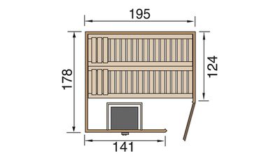 Premium-Massivholzsauna Turku Sparset