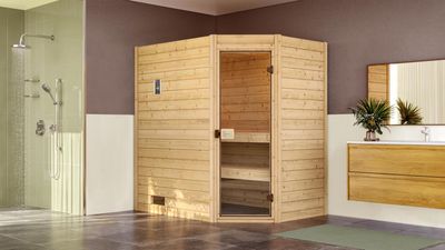 Massivholzsauna Valida Eck Sparset