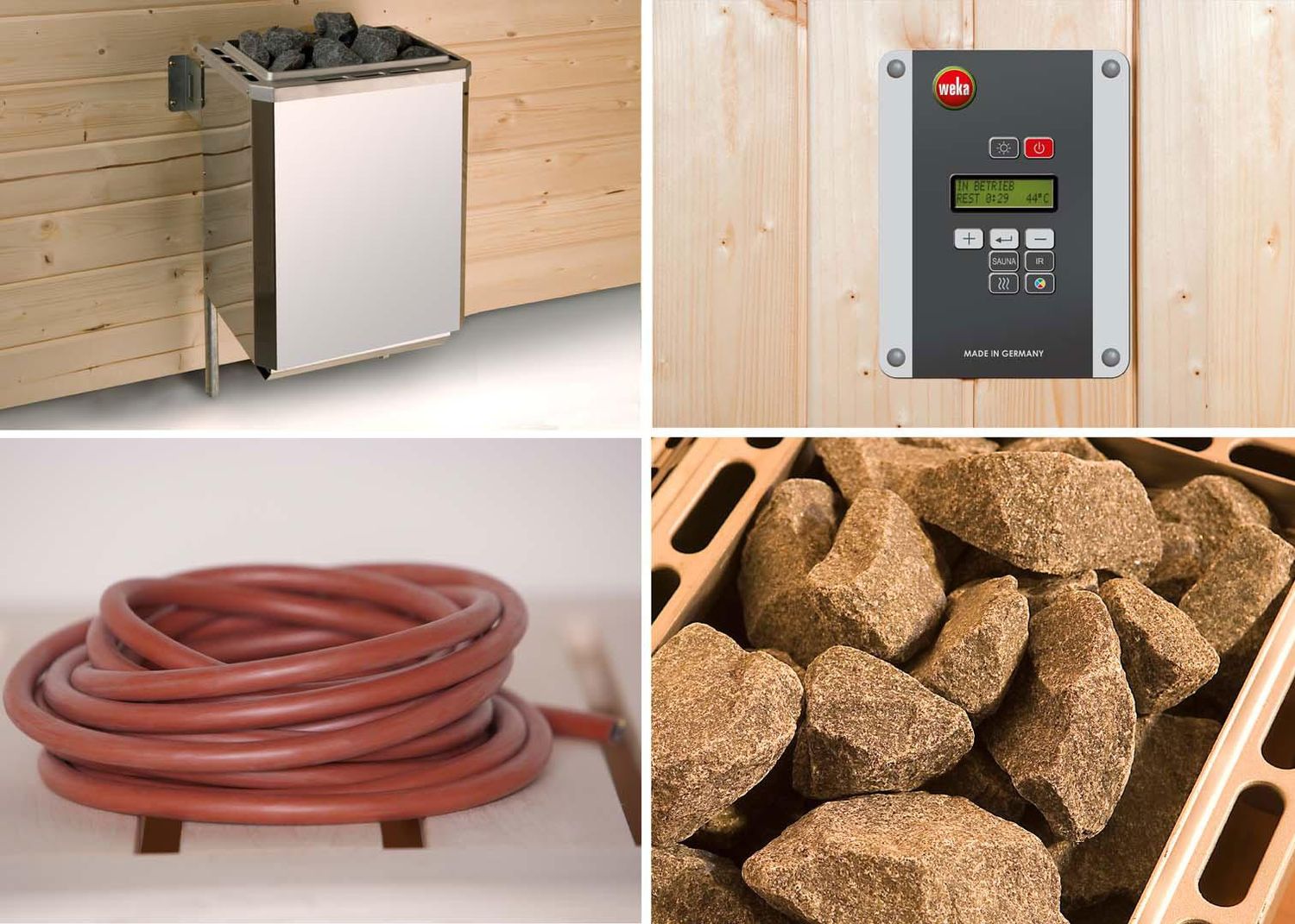 Saunaofenset 3 - 7,5 kW OS mit Ofenanschlusskabel