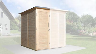 Garten [Q] Modul Save Bike, 2 Türen+RW natur