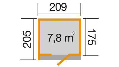 Designhaus 262   anthrazit  209 x 205 cm