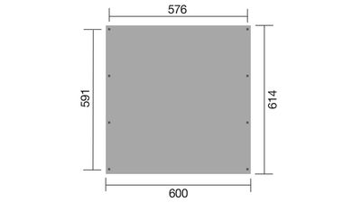 weka Doppelcarport 609 Gr. 1 mit Stahltrapezblechdach , 576 x 591 cm