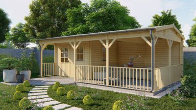 Gartenhaus Blockhütte Ragna 40mm 720cm x 420cm