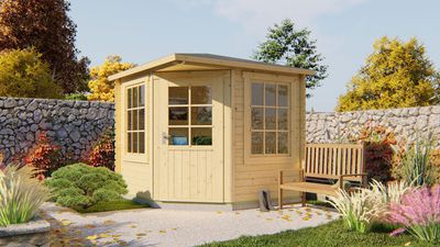 Gartenhaus Blockhütte Jos 28mm 250cm x 250cm