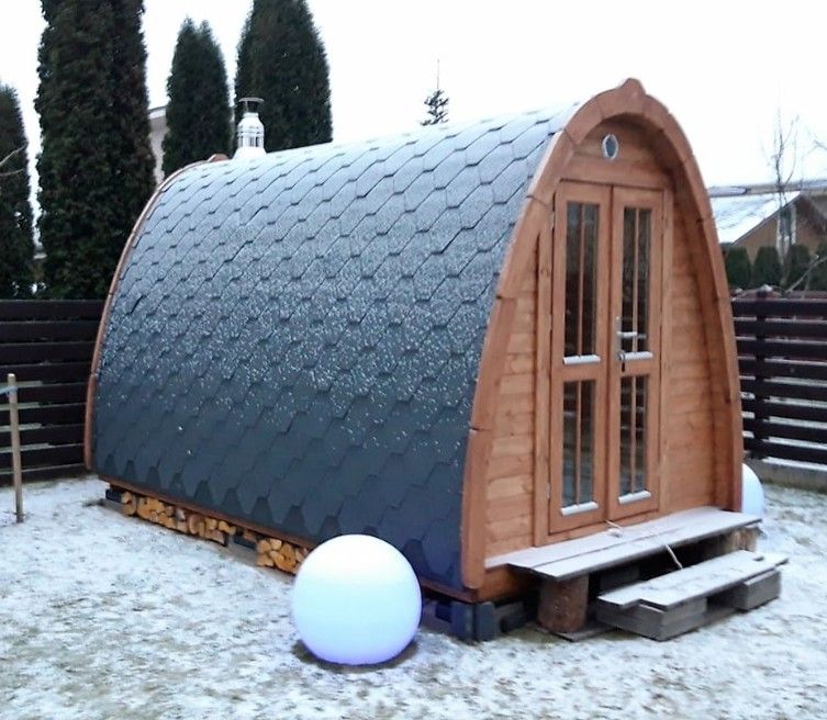 Saunapod 3,5m Gartensauna Aussensauna