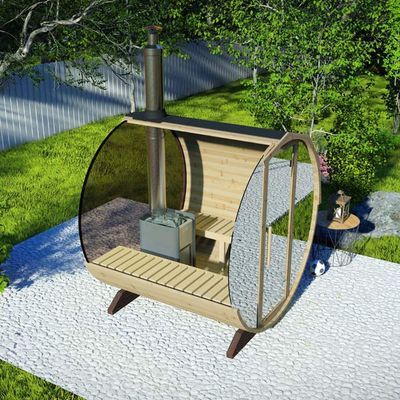 2-2.3m Fasssauna für 4 Pers.