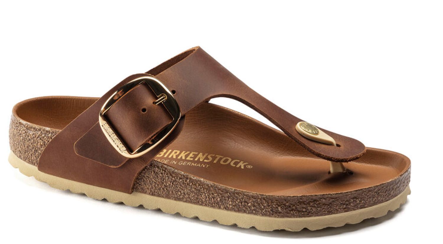 Gizeh  big buckle , Color: Cognac oil, Size: 36