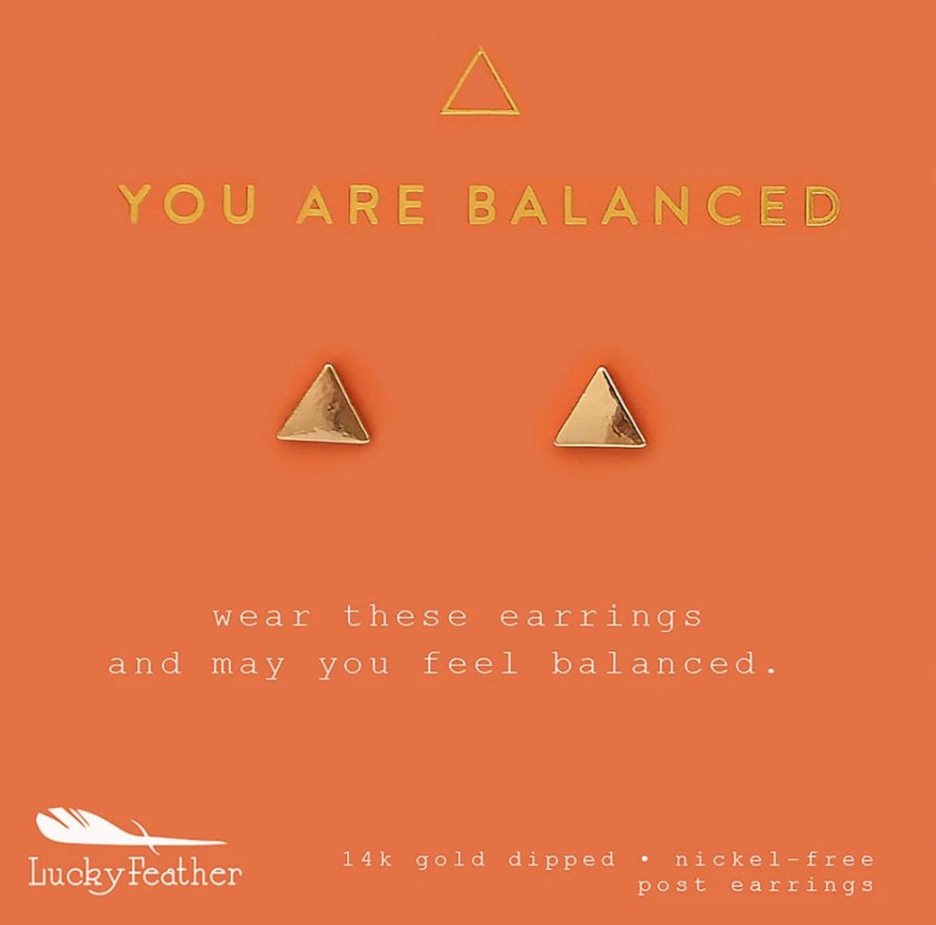 New Moon Earrings , Name: Gold/Triangle