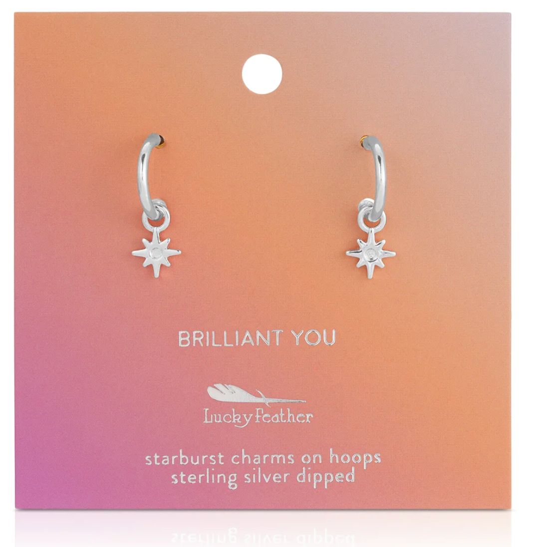  Drop Hoops , Name: Starburst /brilliant