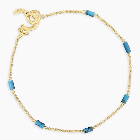 Tatum beaded bracelet, Color: turquoise