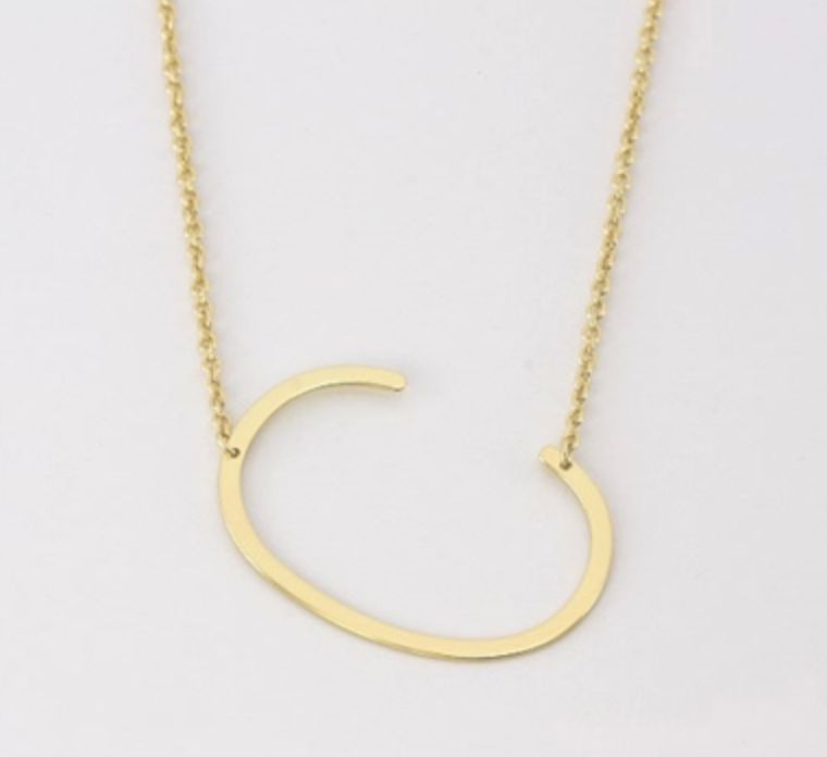 Sideway Initial Necklace 