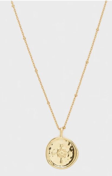 Compass Coin Necklace