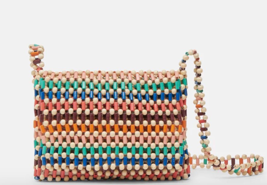 Ida Wood Beaded bag