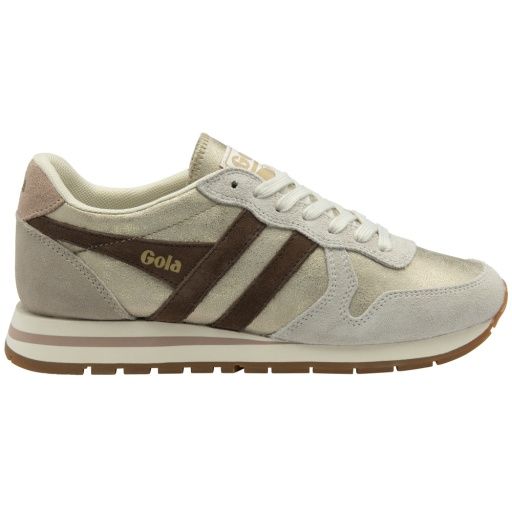  Daytona Blaze Sneaker, Color: Gold/Dk Brown, Size: 6