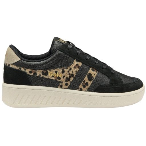 WOMEN'S SUPERSLAM BLAZE II SNEAKERS, Color: BLACK/LEOPARD/BONE, Size: 6