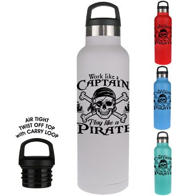 Insulated Bottle - Pirate 20oz, Color: WHI