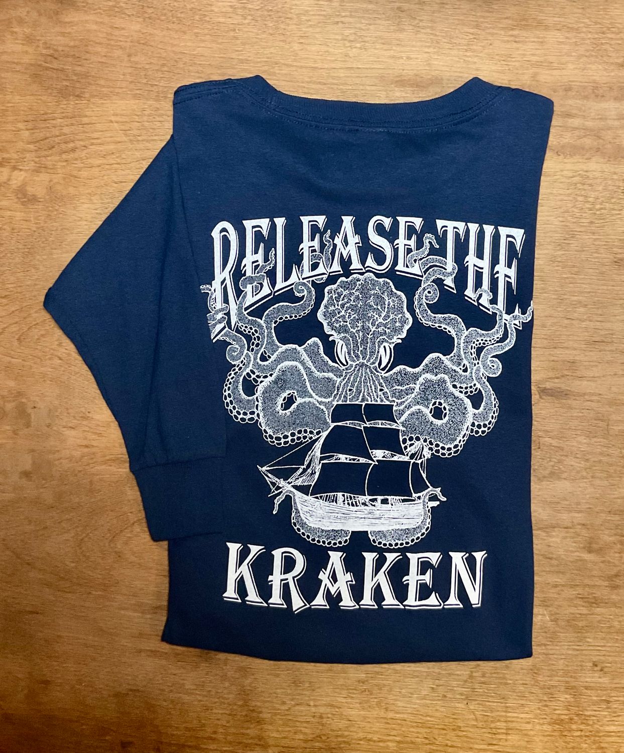Release the Kraken Y LS, Color: NVY, Size: XS