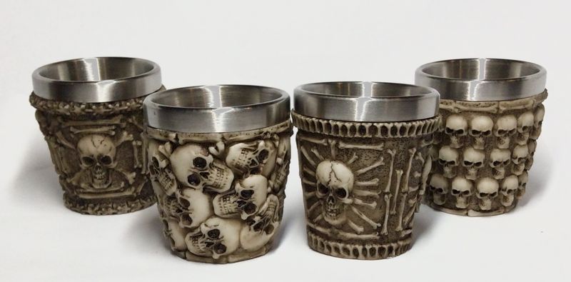 Shot Glass - Skulls with Steel Insert