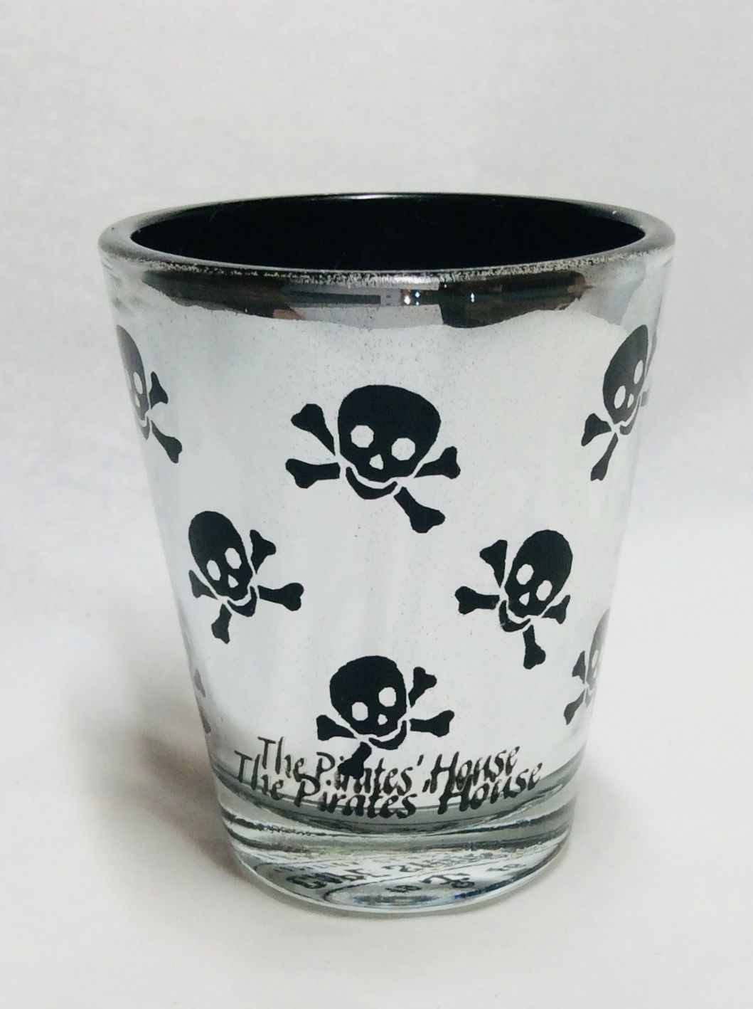 Metallic Skull &amp; Crossbone Shotglass