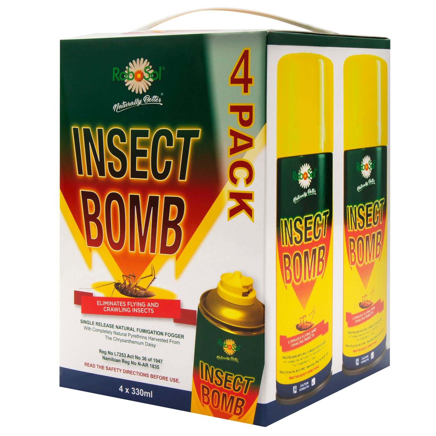 330ml RoboSol Insect Bomb x4 Pack